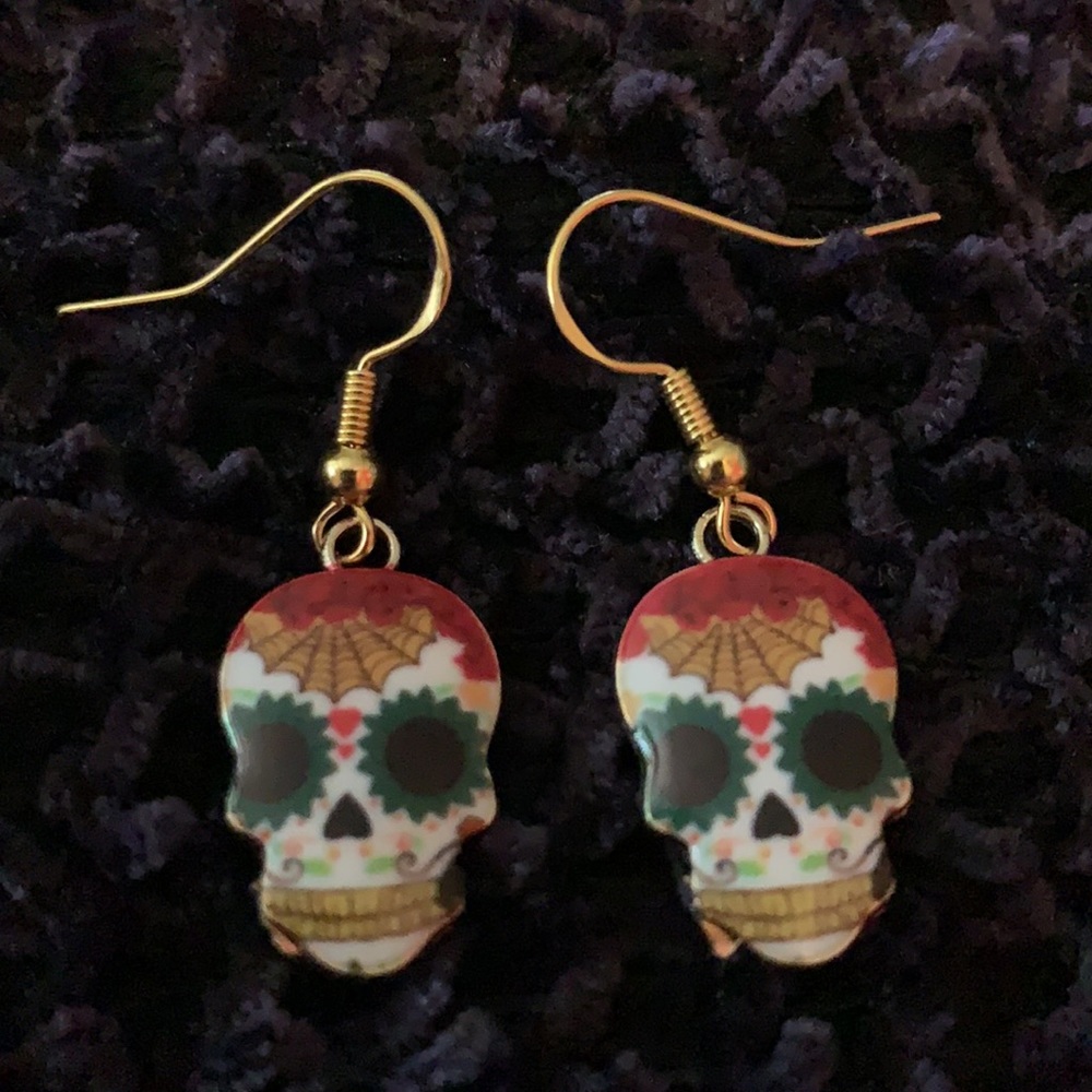 🖤🖤🖤Sugar skull earrings 🕷Halloween